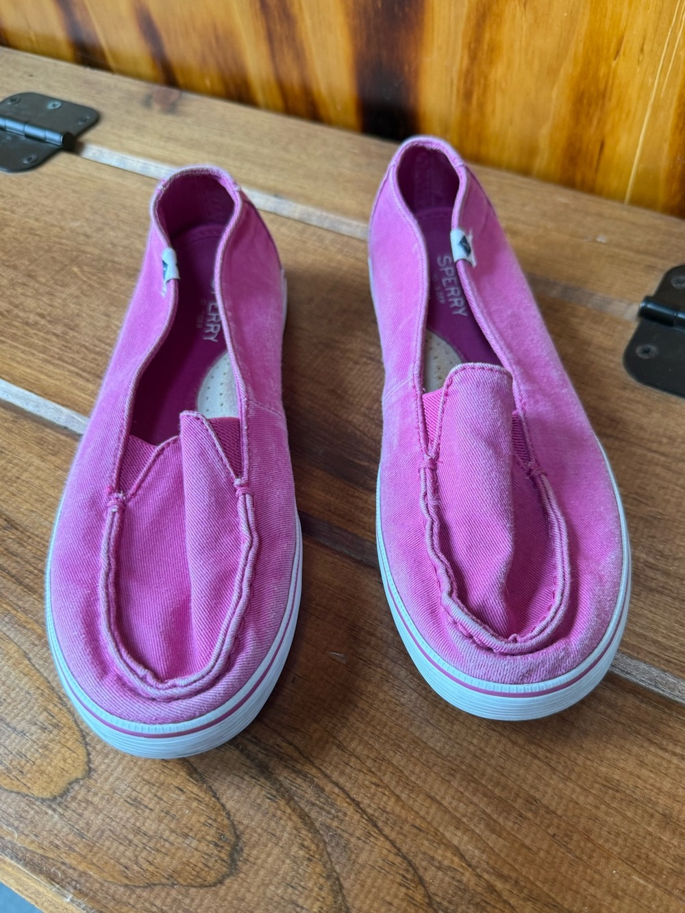 Sperry Bubblegum Pink Slip-On Canvas Shoes